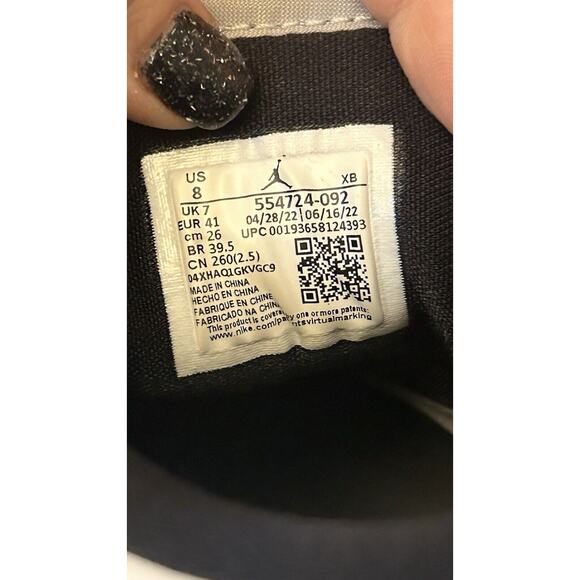 Nike Air Jordan 1 Mid Light Smoke gray Black sneakers Men's Sz 8 - Picture 7 of 7